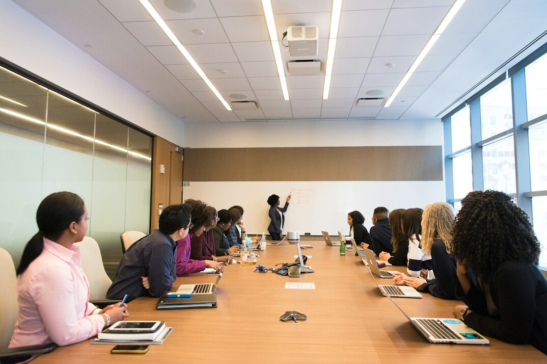 corporate team meeting